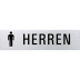 Textschild + Symbol - Herren (eckig)