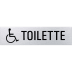 Textschild + Symbol - Toilette behindertengerecht (eckig)