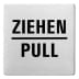Textschild - Ziehen/Pull (ecken abgerundet)
