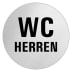 Textschild - WC Herren (rund)
