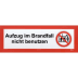 Kombischild - Aufzug im Brandfall nicht benutzen nach DIN 4066 Kombischild - Aufzug im Brandfall nicht benutzen nach DIN 4066