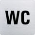 Textschild - WC (ecken abgerundet)