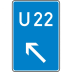 Bedarfsumleitung, links einordnen (Verkehrsschild Nr. 460-12) Bedarfsumleitung, links einordnen (Verkehrsschild Nr. 460-12)