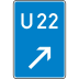Bedarfsumleitung, rechts einordnen (Verkehrsschild Nr. 460-22) Bedarfsumleitung, rechts einordnen (Verkehrsschild Nr. 460-22)