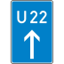 Bedarfsumleitung, Ankündigung geradeaus (Verkehrsschild Nr. 460-30) Bedarfsumleitung, Ankündigung geradeaus (Verkehrsschild Nr. 460-30)