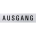 Textschild - Ausgang (eckig)