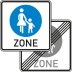 VZ 242-40 Fußgängerzone Schild gemäß StVO