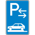 Verkehrszeichen 315-83 Parken auf Gehwegen Schild (Mitte) Verkehrszeichen 315-83 Parken auf Gehwegen Schild (Mitte)
