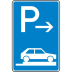 Verkehrszeichen 315-87 Parken auf Gehwegen Schild (Ende) Verkehrszeichen 315-87 Parken auf Gehwegen Schild (Ende)