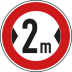 VZ 264 - Verkehrsschild Tatsächliche Breite VZ 264 - Verkehrsschild Tatsächliche Breite