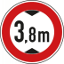VZ 265 Verkehrsschild Durchfahrtshöhe VZ 265 Verkehrsschild Durchfahrtshöhe