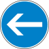 VZ 211-10 Verkehrsschild Fahrtrichtung hier links VZ 211-10 Verkehrsschild Fahrtrichtung hier links