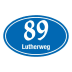 Emaille-Hausnummernschild - Oval