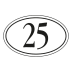 Emaille-Hausnummernschild - Oval