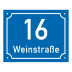 Emaille-Hausnummernschild - Rechteckig Emaille-Hausnummernschild - Rechteckig