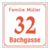 Emaille-Hausnummernschild - Rechteckig Emaille-Hausnummernschild - Rechteckig