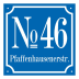 Emaille-Hausnummernschild - Rechteckig Emaille-Hausnummernschild - Rechteckig