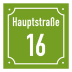Emaille-Hausnummernschild - Rechteckig Emaille-Hausnummernschild - Rechteckig