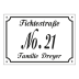 Emaille-Hausnummernschild - Rechteckig Emaille-Hausnummernschild - Rechteckig