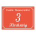 Emaille-Hausnummernschild - Rechteckig Emaille-Hausnummernschild - Rechteckig