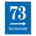 Emaille-Hausnummernschild - Rechteckig Emaille-Hausnummernschild - Rechteckig