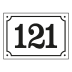 Emaille-Hausnummernschild - Rechteckig Emaille-Hausnummernschild - Rechteckig