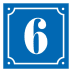 Emaille-Hausnummernschild - Rechteckig Emaille-Hausnummernschild - Rechteckig