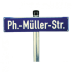 Halteblech für Straßennamenschilder (Mittelbefestigung Dresden) Halteblech für Mittelbefestigung