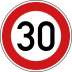 VZ 274-53 Höchstgeschwindigkeit 30 km/h Schild