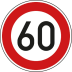 VZ 274-56 - Verkehrsschild 60 km/h Höchstgeschwindigkeit VZ 274-56 - Verkehrsschild 60 km/h Höchstgeschwindigkeit