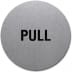 Textschild - Pull (rund)