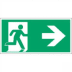 Rettungsweg / Notausgang rechts - Piktogramm für bodennahes Leitsystem Rettungsweg / Notausgang rechts - Piktogramm für bodennahes Leitsystem