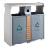 Recycling Abfallbehälter mit Regendach und Batteriefach, EKO - Inhalt 2x 39 Liter Recycling Abfallbehälter mit Regendach und Batteriefach, EKO - Inhalt 2x 39 Liter