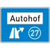 Autobahn-Hinweisschild Autohof VZ 448.1