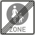 Fußgängerzone Ende Schild mit Verkehrszeichen 242.2 Fußgängerzone Ende Schild mit Verkehrszeichen 242.2