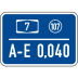 Kilometertafel, einseitig - Typ V