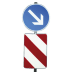 Verkehrsleitsäule in Alformschild