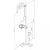 Notdusche mit Zugstange und Augendusche mit Auffangbecken (Bodenmontage)