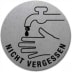 Textschild + Symbol - Händewaschen nicht vergessen (rund) Textschild + Symbol - Händewaschen nicht vergessen (rund)