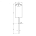 Design Rund-Abfallbehälter mit Gaszugfeder und Pfosten - Inhalt 60 Liter Design Rund-Abfallbehälter mit Gaszugfeder und Pfosten - Inhalt 60 Liter