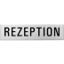 Textschild - Rezeption (eckig) Textschild - Rezeption (eckig)