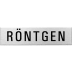 Textschild - Röntgen (eckig)