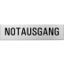 Textschild - Notausgang (eckig)