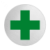Piktogramm - Grünes Kreuz (rund) Piktogramm - Grünes Kreuz (rund)