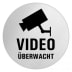 Textschild+Symbol - Videoüberwacht (rund) Textschild+Symbol - Videoüberwacht (rund)