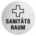 Textschild+Symbol - Sanitätsraum (rund) Textschild+Symbol - Sanitätsraum (rund)