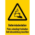Warnzeichen mit Text und Standardsymbol nach Ihren Angaben, Kombischild gelb Warnzeichen mit Text und Standardsymbol nach Ihren Angaben, Kombischild gelb