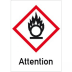 Flamme über Kreis mit Text: Attention (GHS 03) - ENGLISCH - Sonderposten Flamme über Kreis mit Text: Attention (GHS 03) - ENGLISCH - Sonderposten