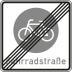 Verkehrsschild Fahrradstraße Ende VZ 244.2
