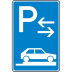 Verkehrszeichen 315-88 Parken auf Gehwegen Schild (Mitte) Verkehrszeichen 315-88 Parken auf Gehwegen Schild (Mitte)